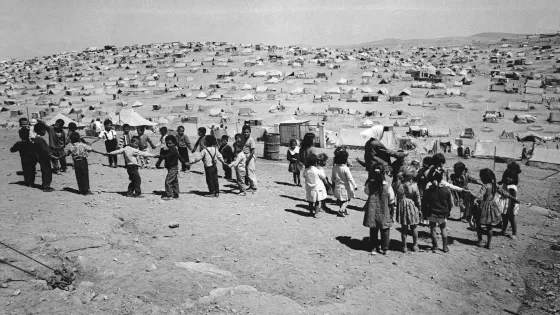 Refugee camp for Palestines fleeing 1967 war