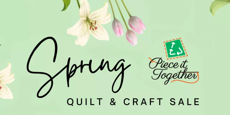 spring quilt and craft sale banner