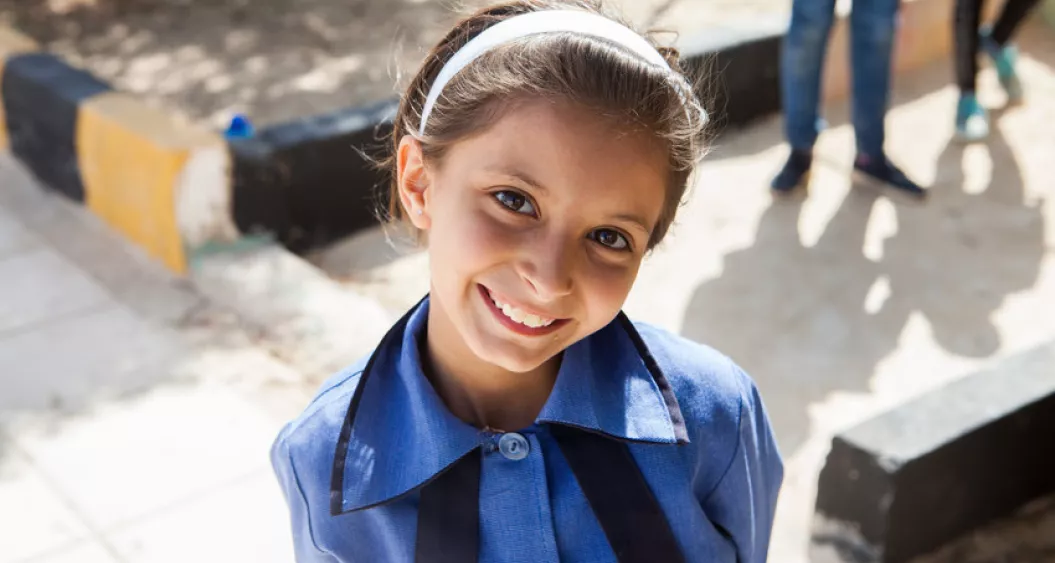 Saja Ayman, a student at Jalool Secondary Mixed School. MCC partner Madaba for Supporting Development (MSD) operates the Green Schools program which improves access to water and encourages water conse