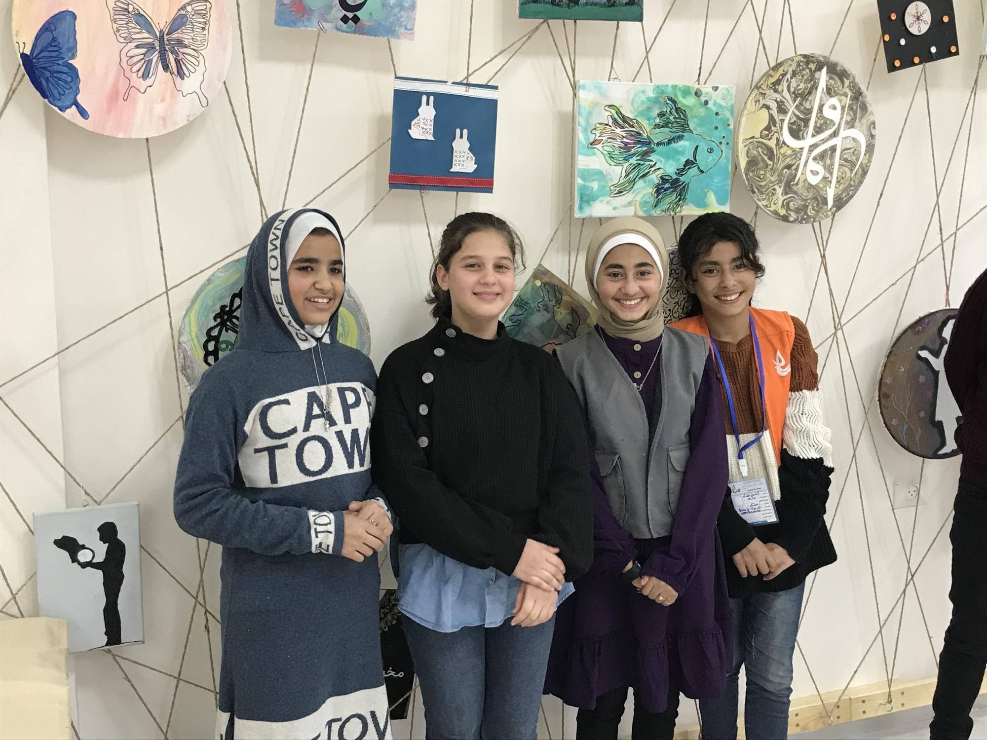 A group of young girls in Gaza