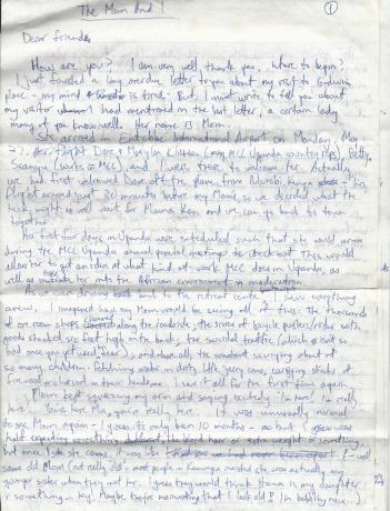A handwritten letter