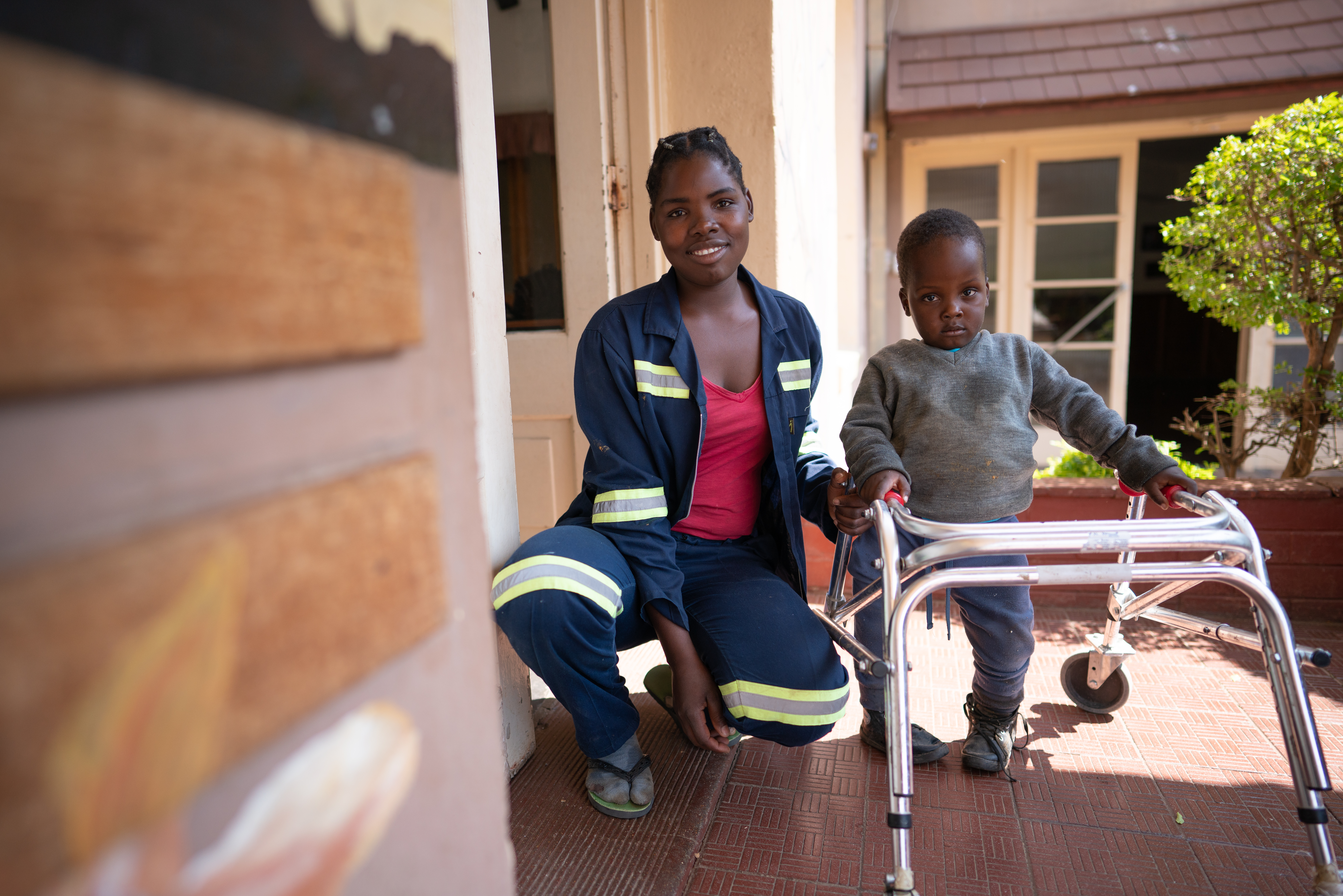 Patricia Nyandoro, 25 and her son, Taropafadzwa Blessing Shumba. They had both been rejected by their village and their family because Taropafadzwa had been born with spinal problems.