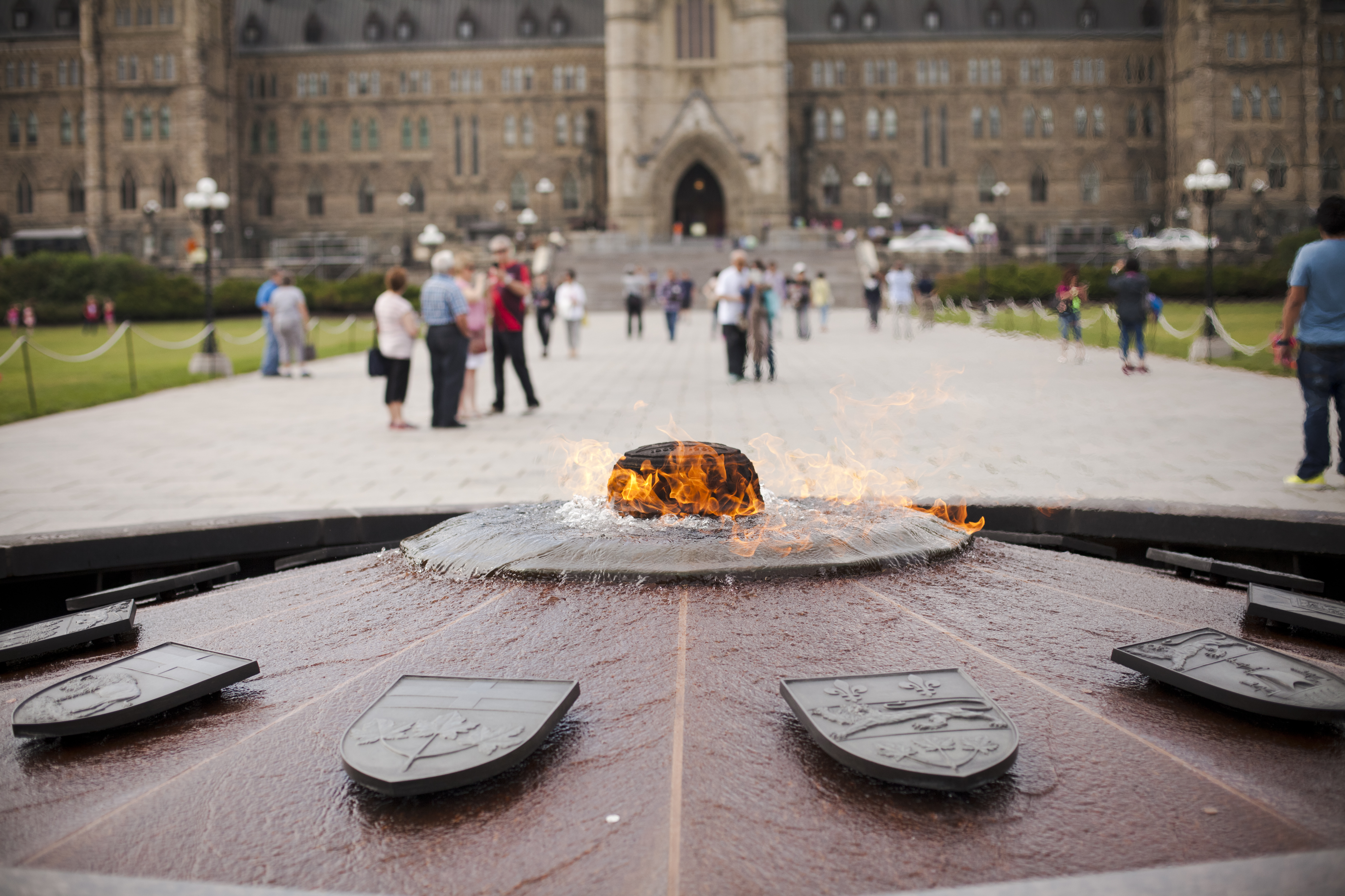 Centenial Flame on Parliament Hill in Ottawa, Ontario, Canada.