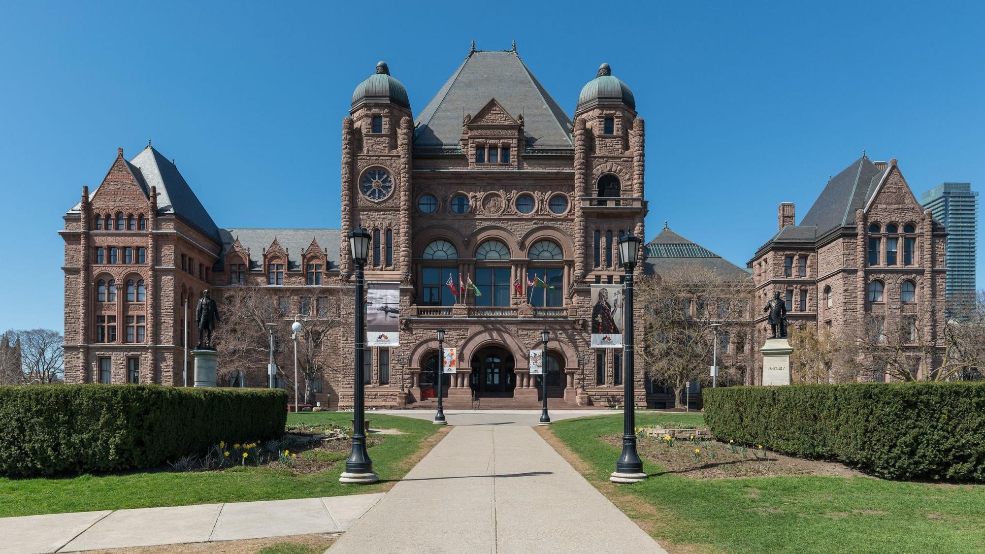 The Ontario legislative building in Toronto