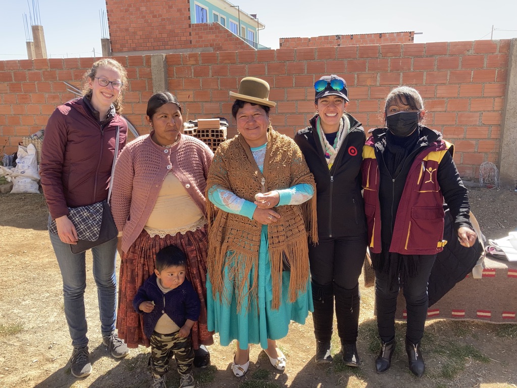 A group of people standing for a photo in Bolivia