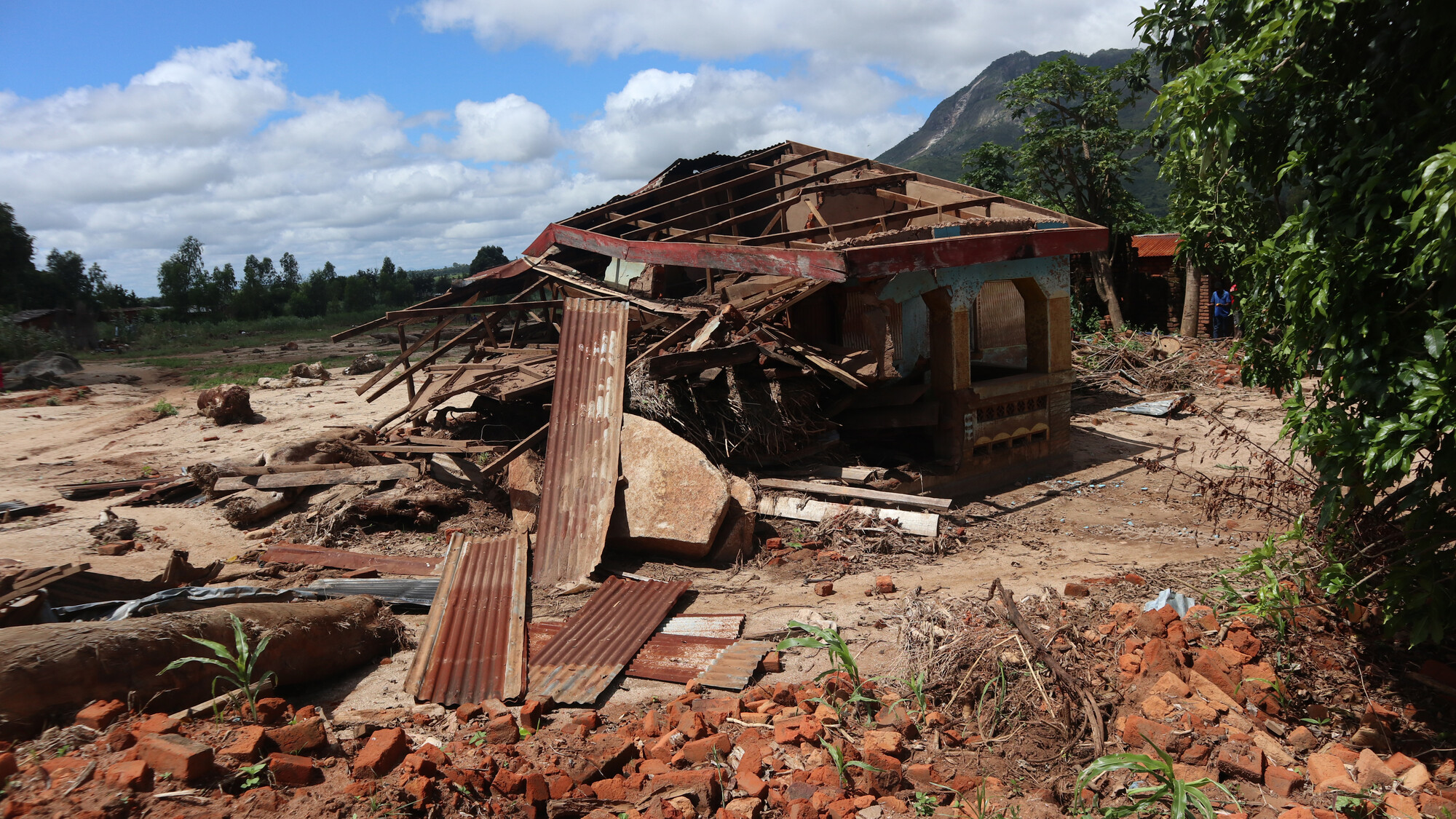 A ruined building