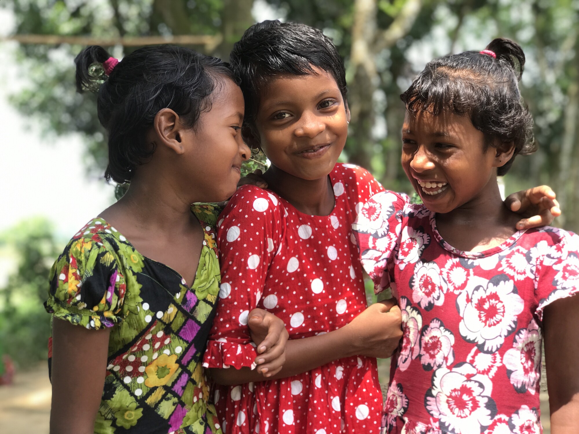 three children in Bangladesh
