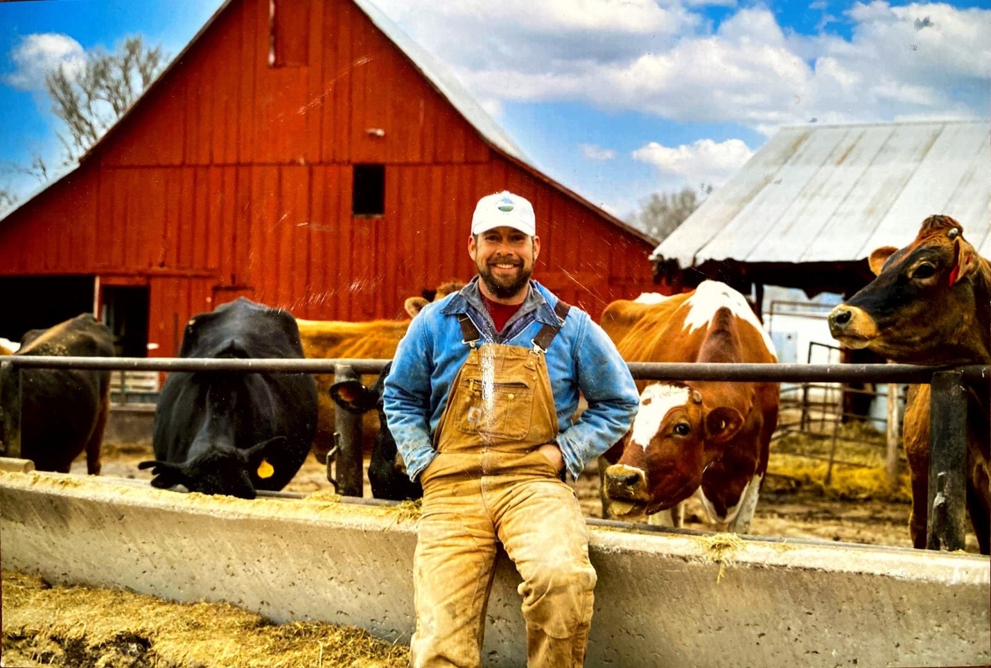 Jason Schmidt (IVEP Supervisor 2022-23) at his farm, Grazing Plains Farm, in Whitewater, Kansas.