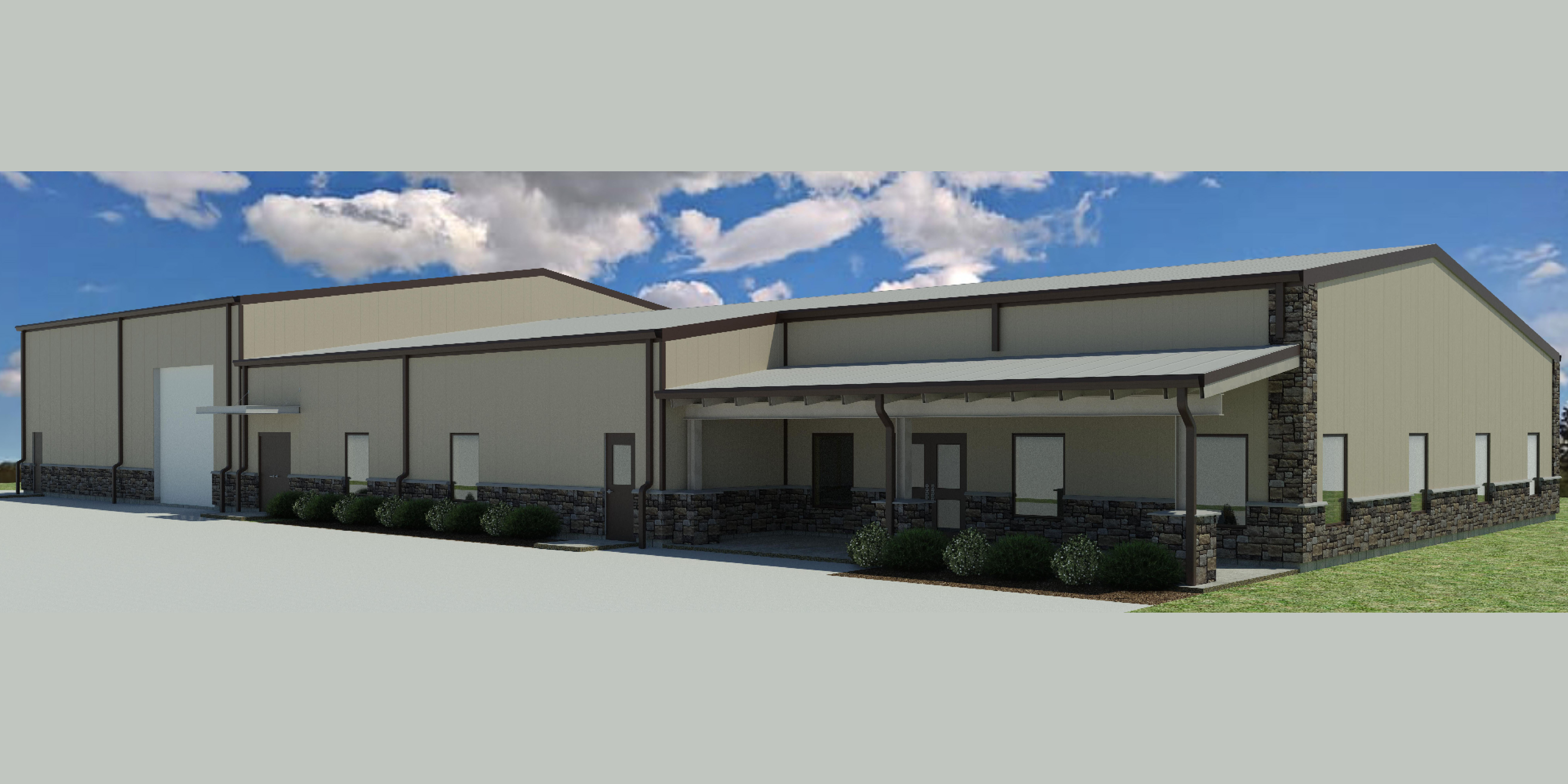 Rendering of the new Material Resources building in Kidron, OH.