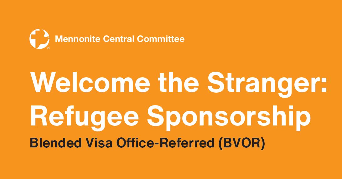 banner with text Welcome the stranger: refugee sponsorship