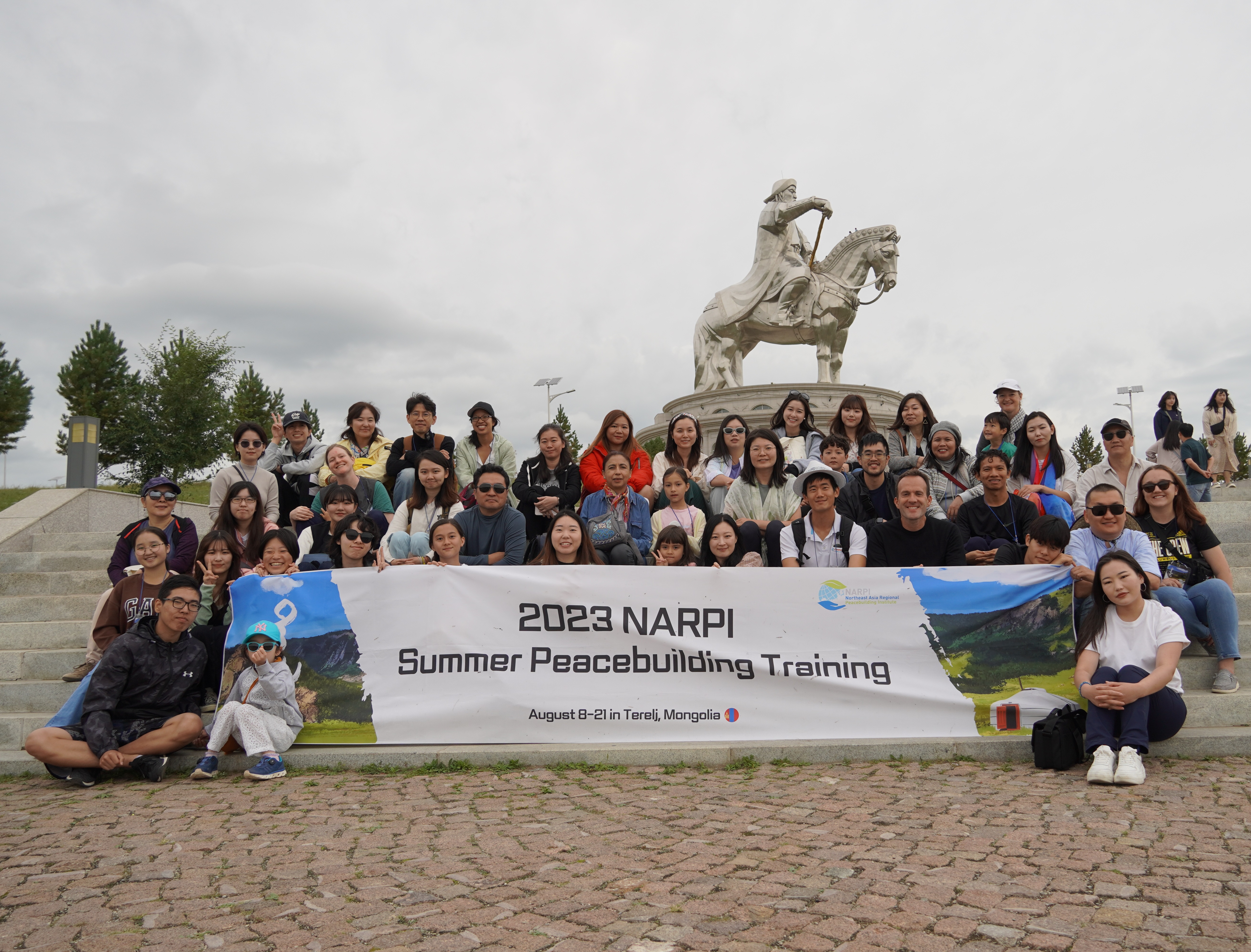 Group photo during a field trip to Chinggis Khaan Statue Complex.