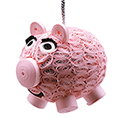 Smiling pig ornament from Ten Thousand Villages.