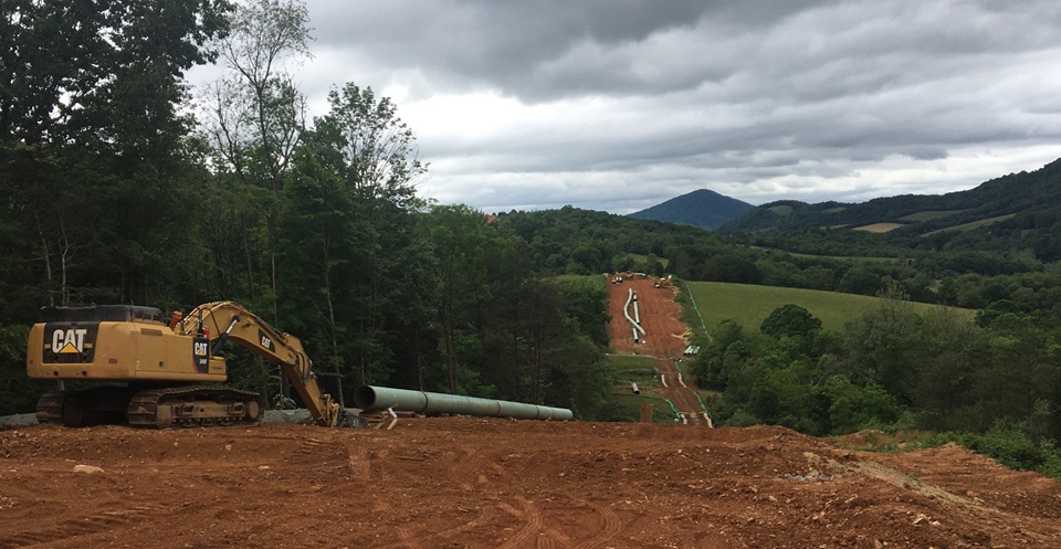 The construction of the Mountain Valley Pipeline (MVP) in Virginia 