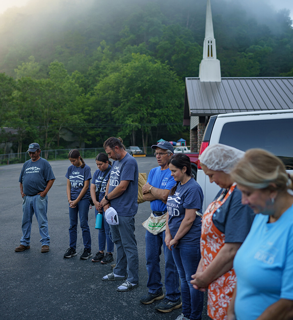 Group praying.