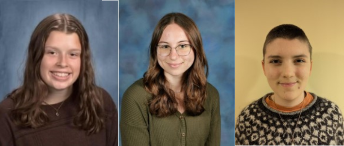 Headshots of Corinne Chupp, Eliza Warren, and Marina Reinford