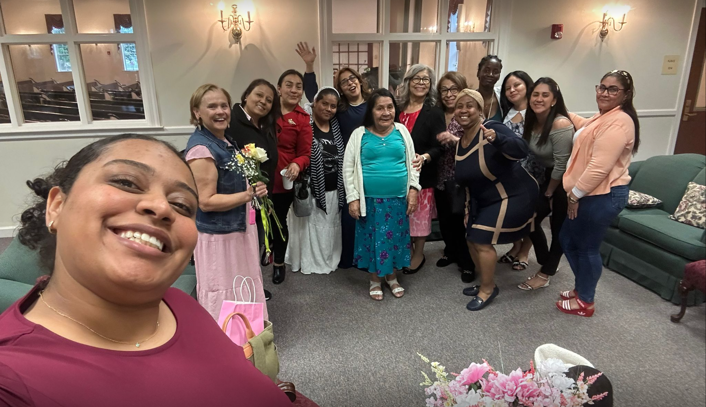 a group of women take a selfie together