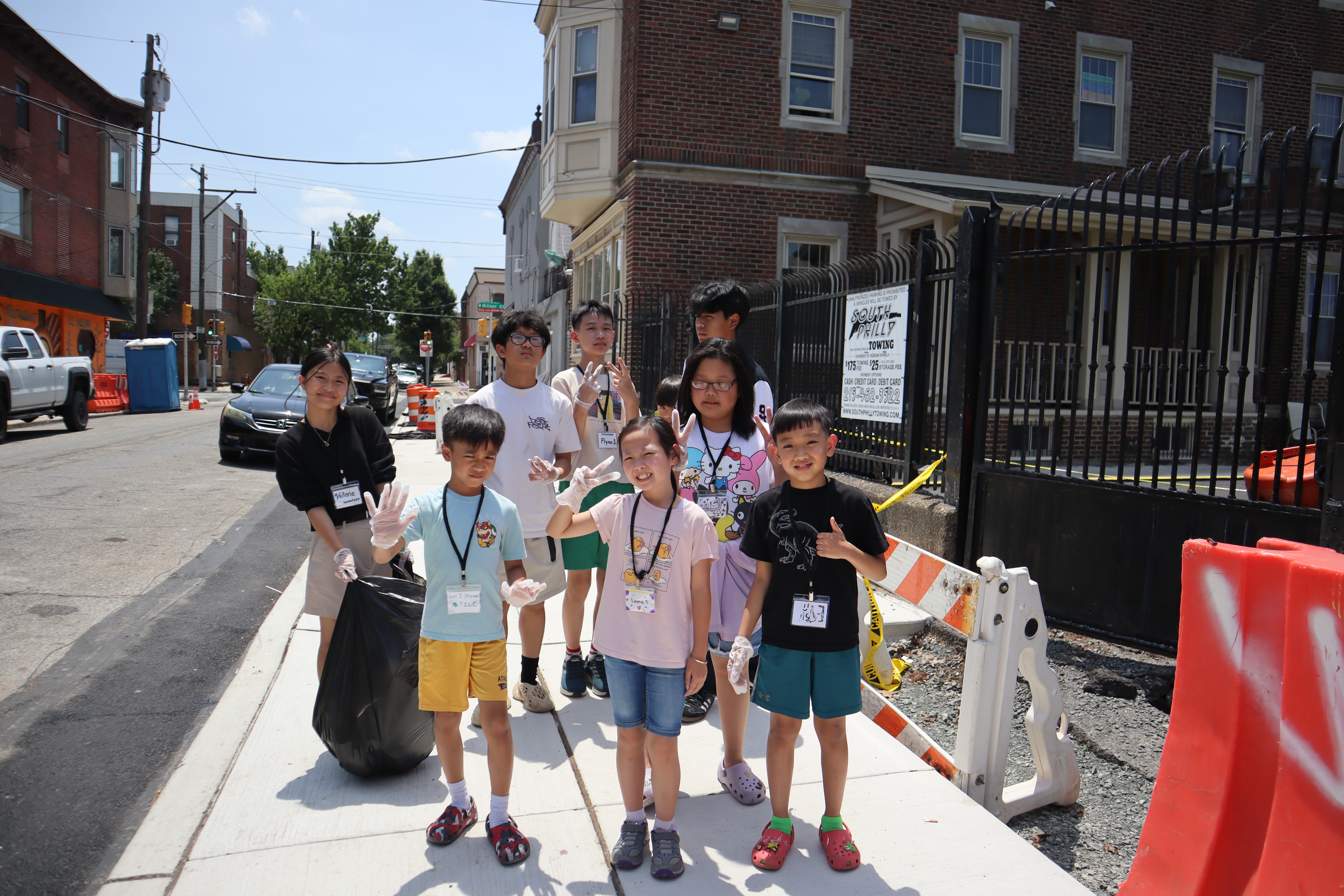 a group of children pose for a photo in South Philly