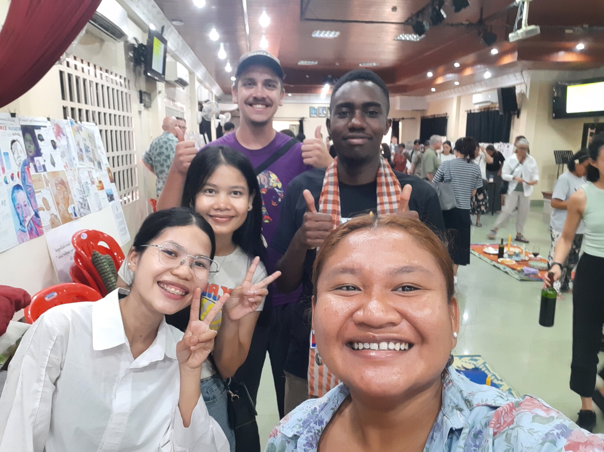 Young adults in a group
