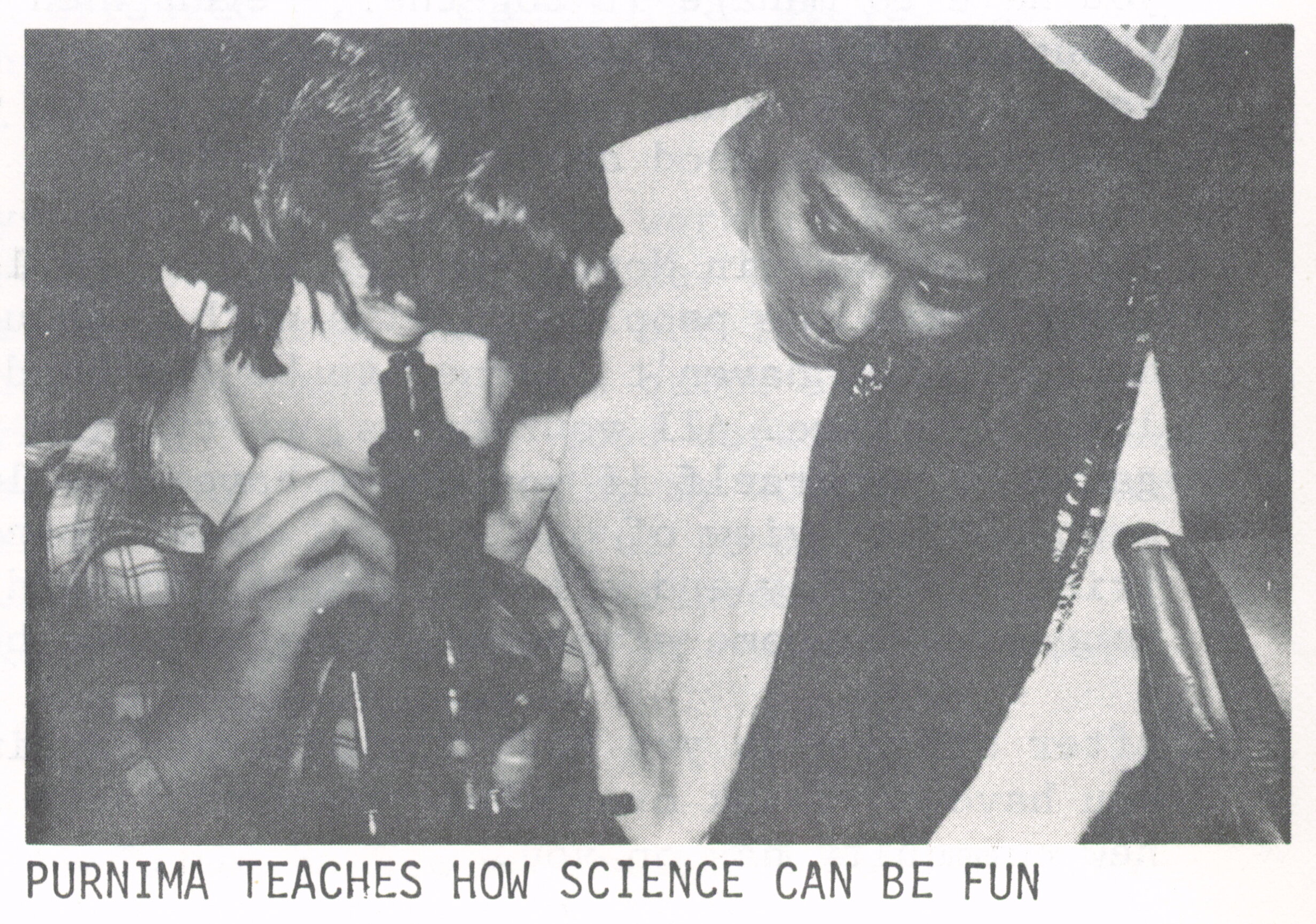 Woman teaching a science class