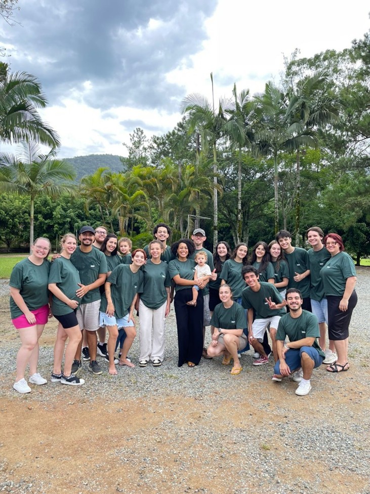 Group photo with youth