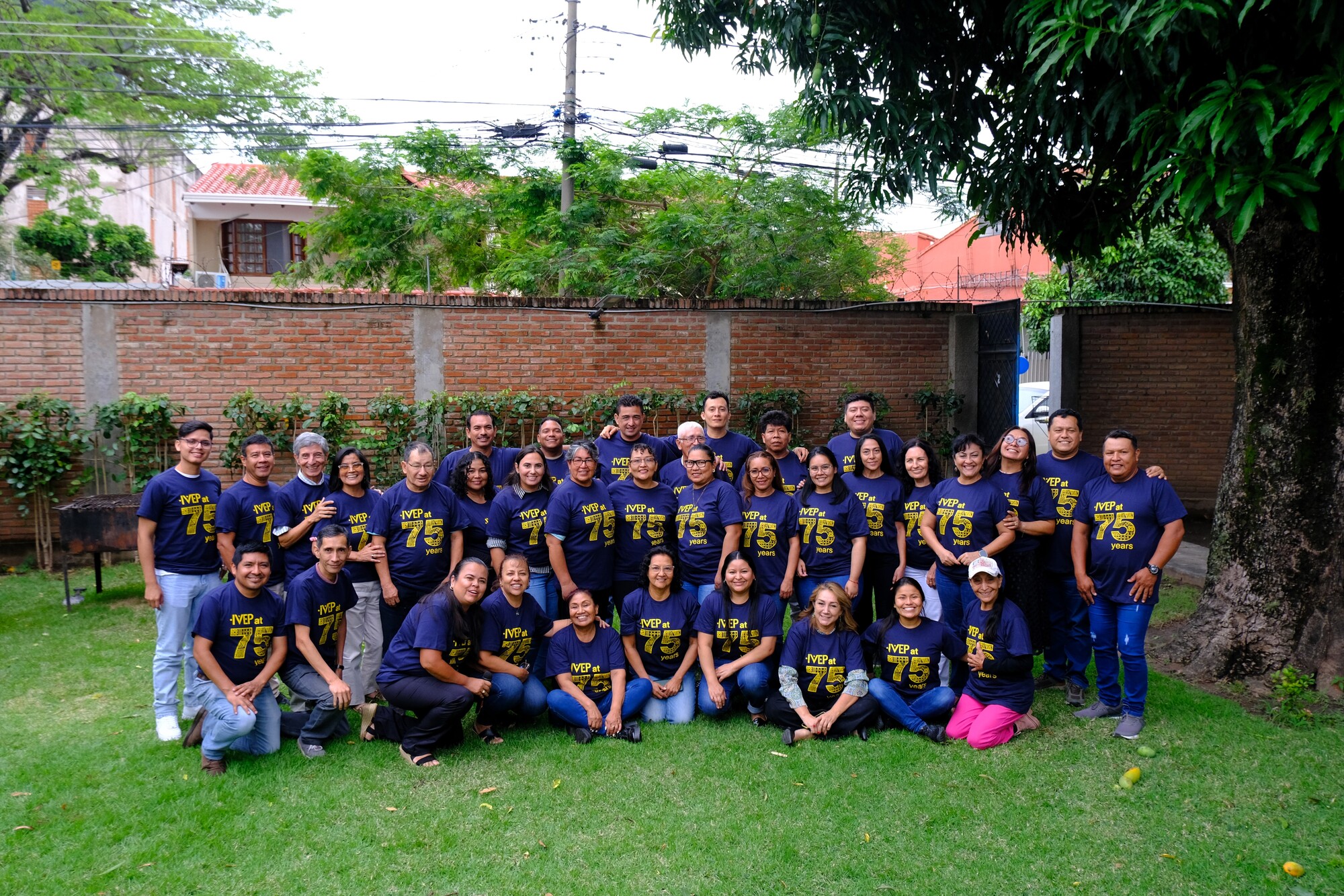 Group photo of attendees at the IVEP* 75-year anniversary celebration held in Santa Cruz, Bolivia, on November 8, 2025.