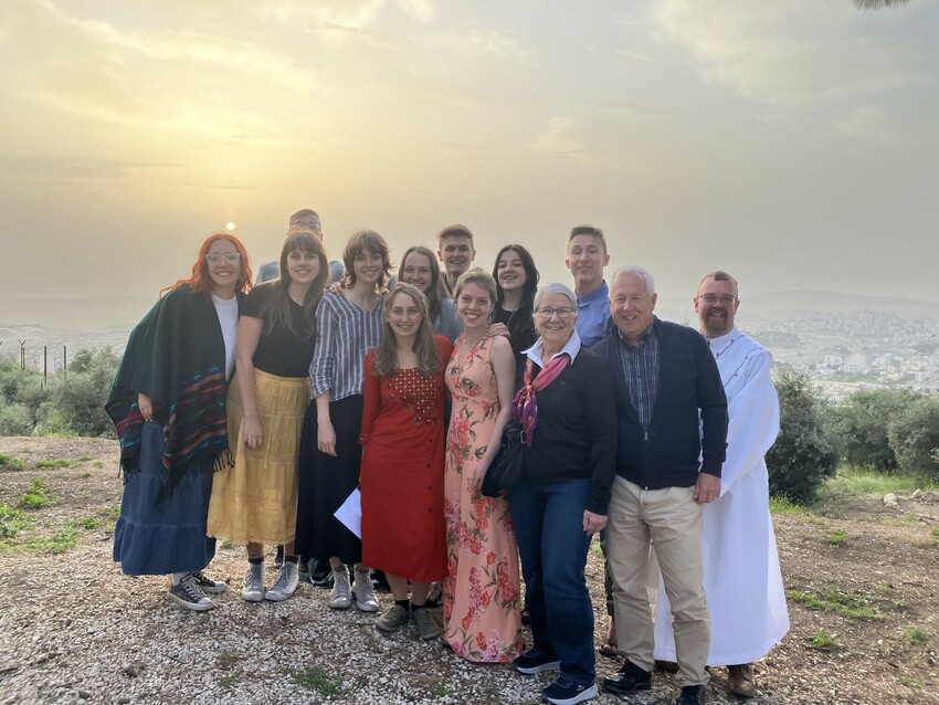 The Seek team, a SALT* participant and MCC staff attend an Easter morning sunrise service on the Mount of Olives, East Jerusalem, Palestine.

*MCC's Serving and Learning Together (SALT) program is a