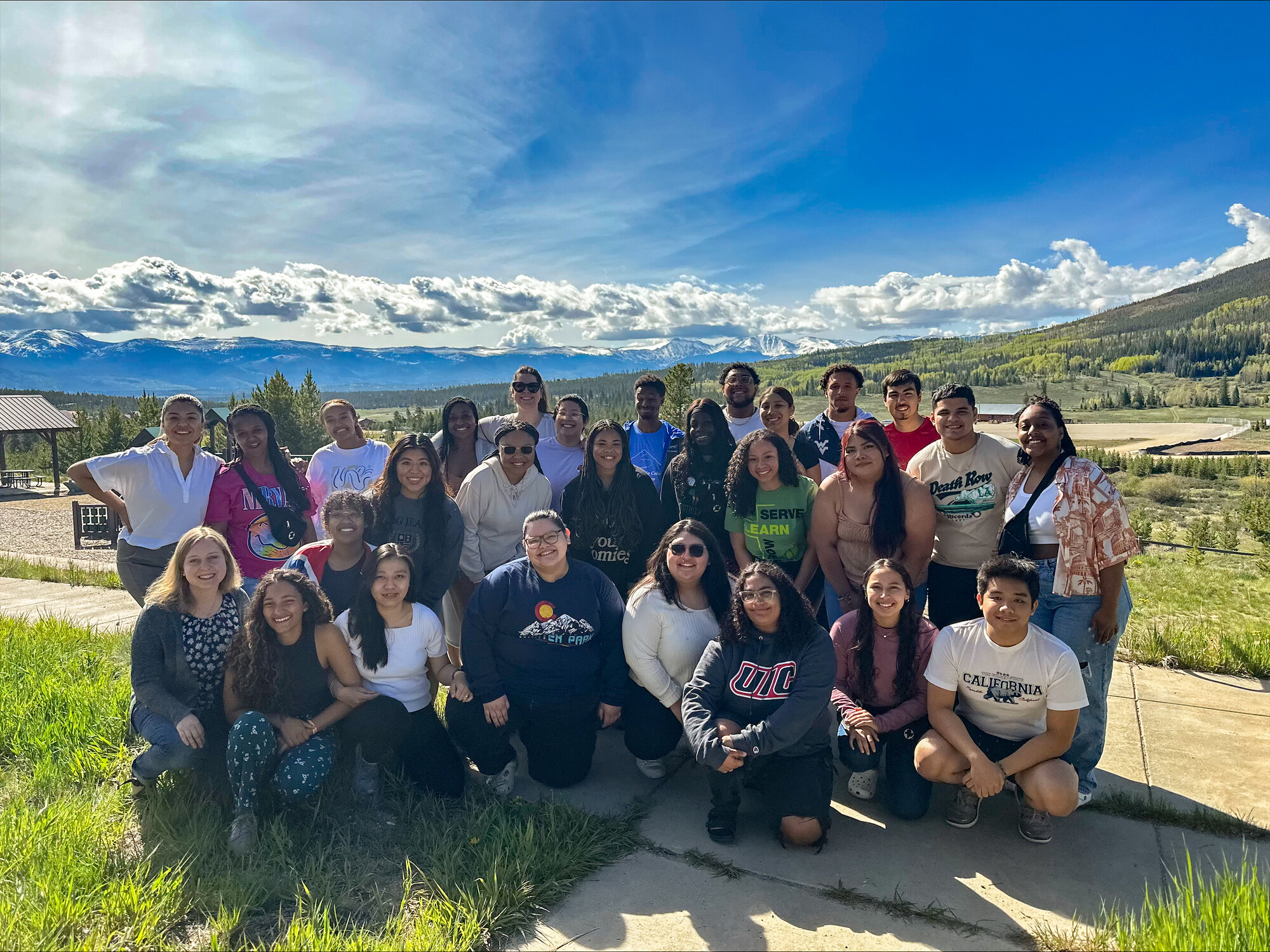 2023 Summer Service participants during the Summer Service conference held June 4-8, 2023 in Granby, Colorado.

Bottom row: Adonaya Joyce, Yuta Angela, Estefany Sanabria, Brenda Gorostieta, Alyssa B