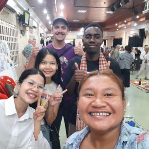 Young adults in a group