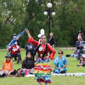 We Are All Treaty People Celebration held on Parks Canada land at the Forks, the meeting place of the Red and Assiniboine Rivers, in Winnipeg, Manitoba on Sunday, September 15 2019