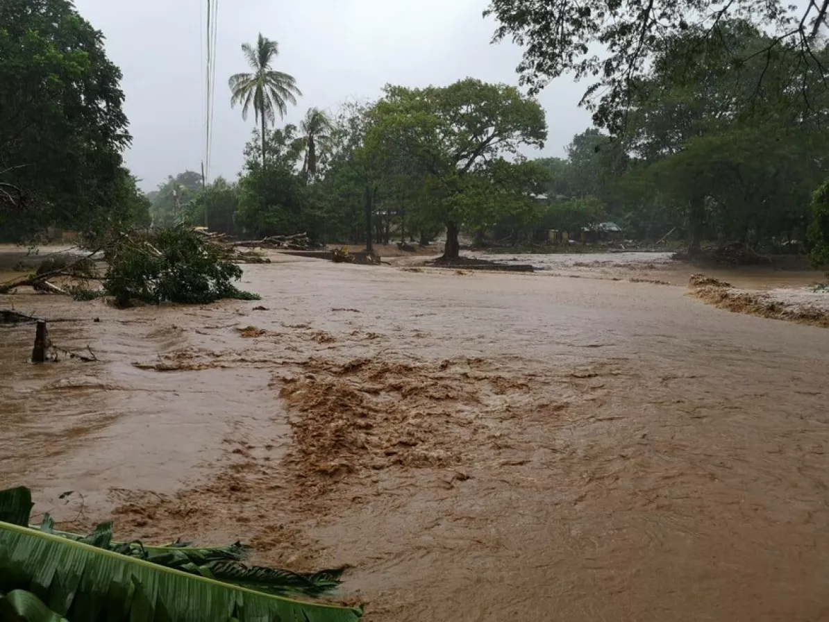 Hurricane flood waters