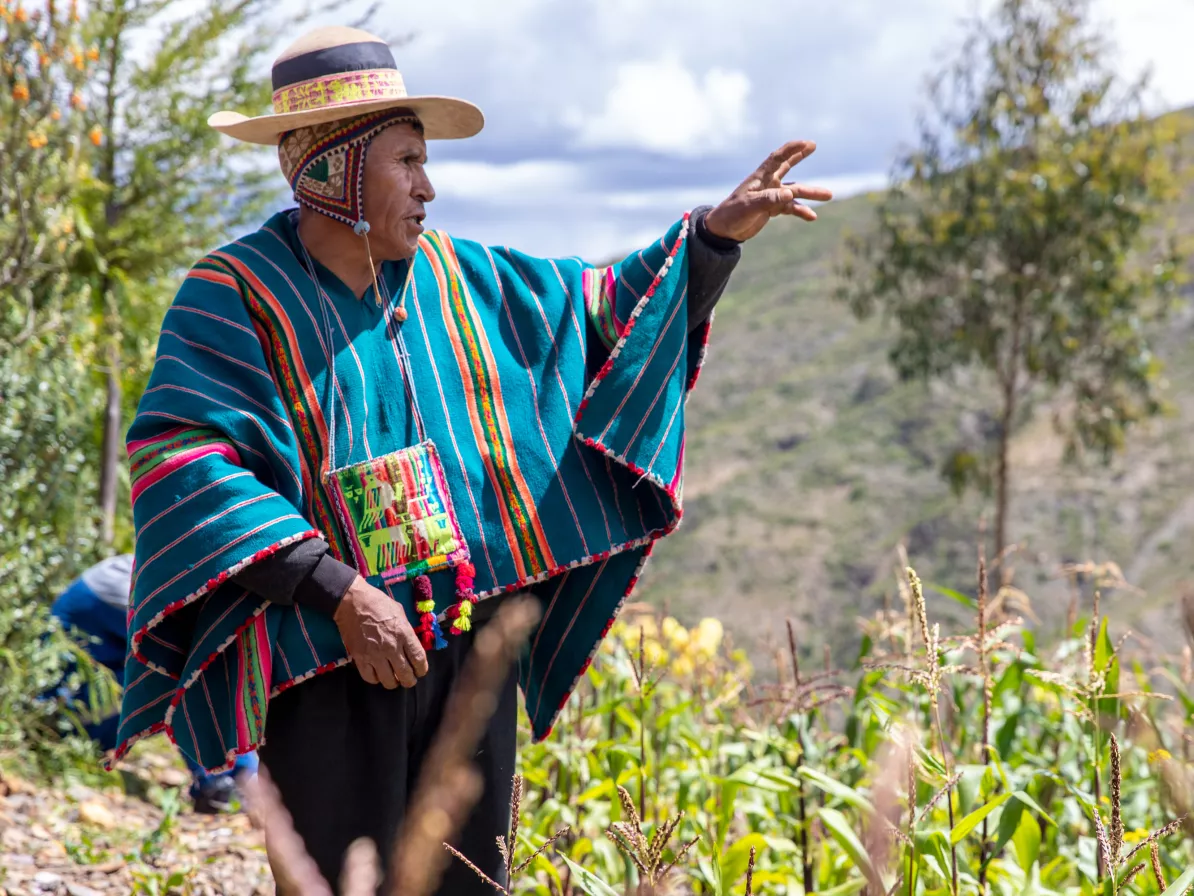 Teofilo Colque is a leader in the community of Chucarasi. Together with the rest of the community, he has been able to diversify crops through irrigation and soil conservation techniques promoted by MCC partner PRODII.