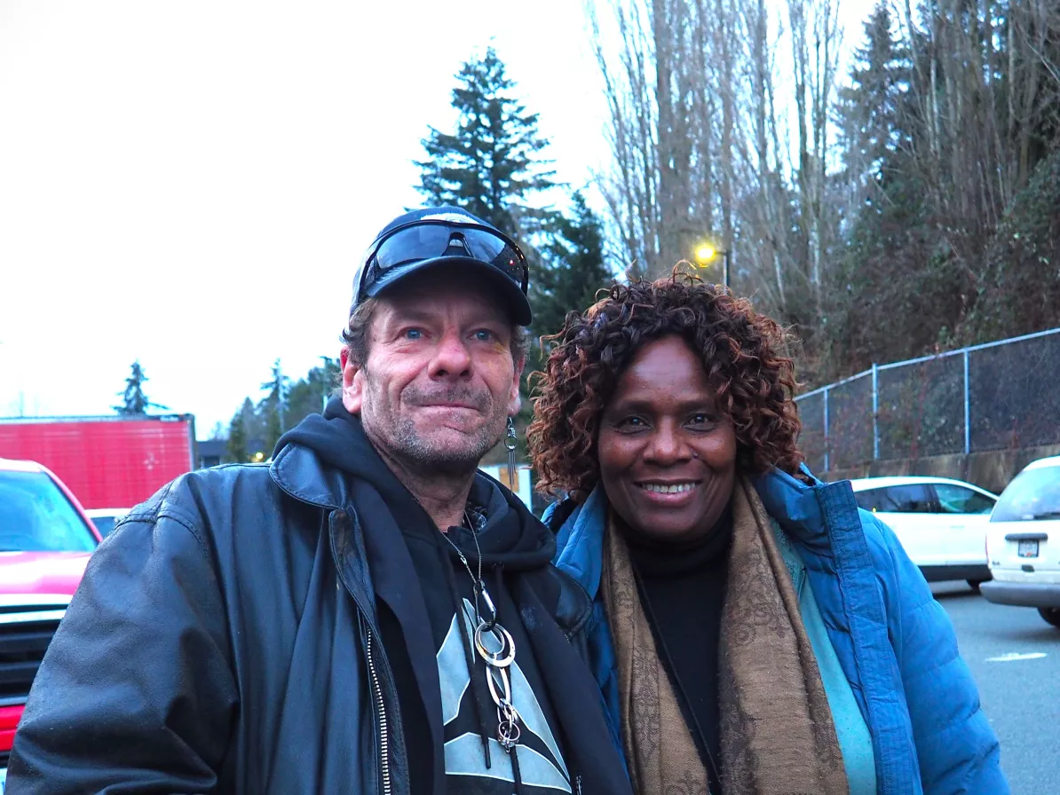 A man and woman smiling for a photo