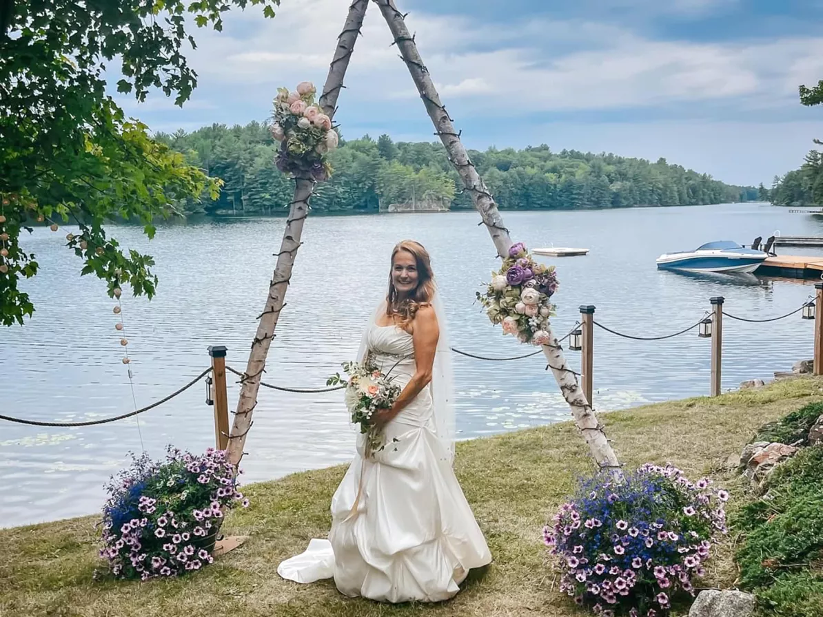 Grace in wedding dress