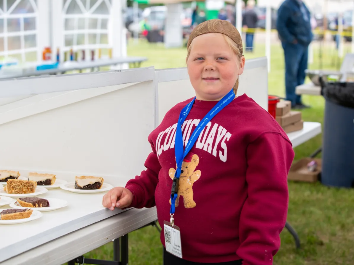 a volunteer at the Alberta Relief Sale