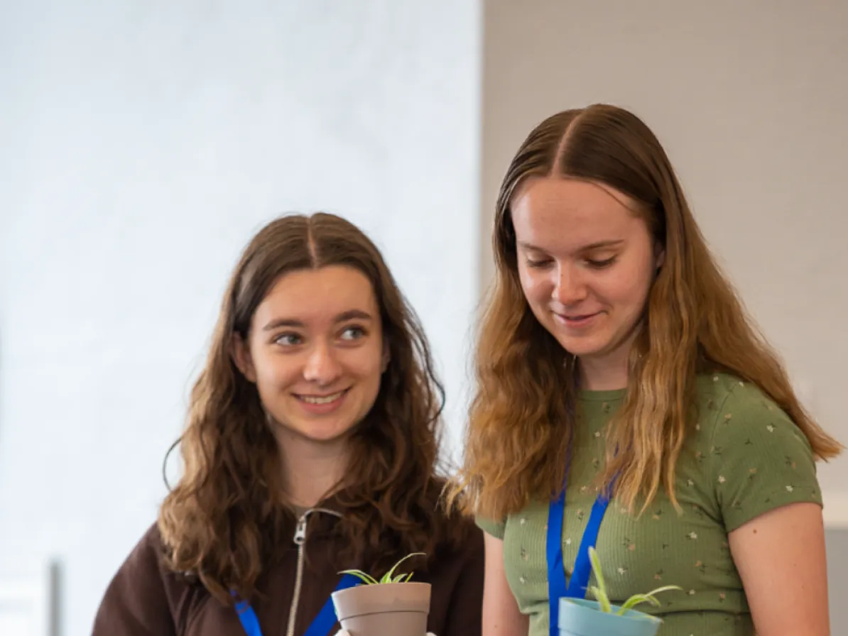 two relief sale volunteers