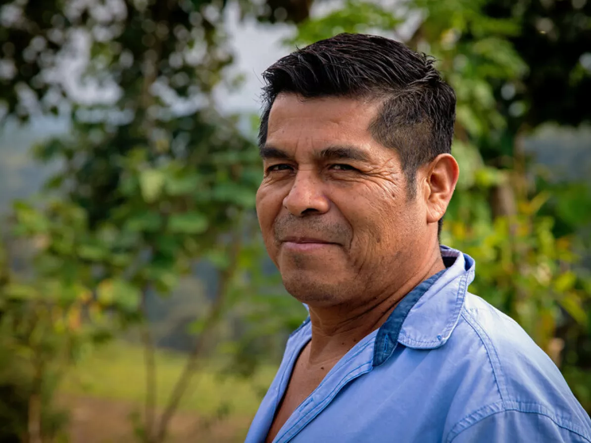 Fausto Rodrguez Gmez on his family farm in Chiapas, Mexico.
"I work this land with my son, and I hope we will continue to have the strength and vitality to keep doing what were doingbecause were build