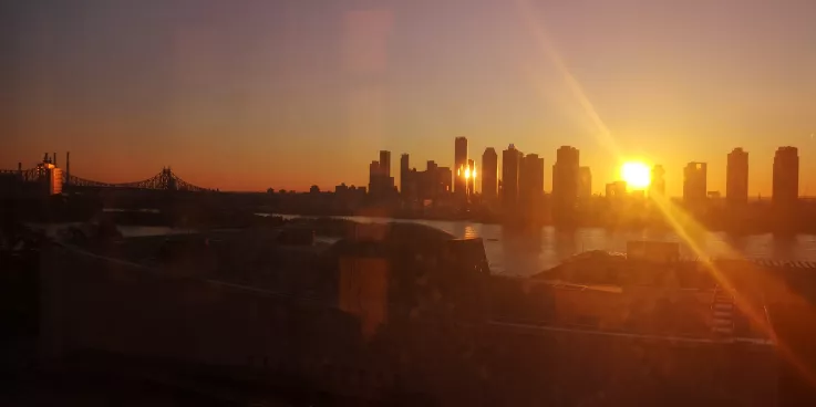 View out the MCC UN office window overlooking UNHQ and the East River