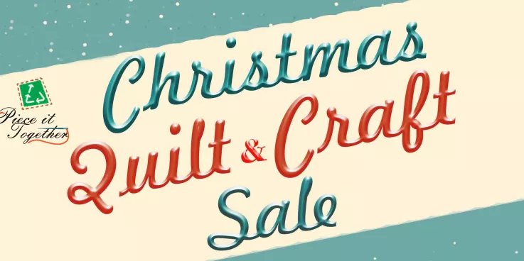 Christmas quilt and craft sale event banner