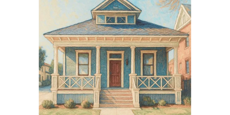 Blue House illustration