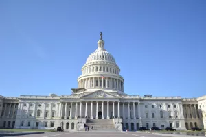 U.S. Capitol Building with blue sky