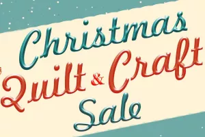 Christmas quilt and craft sale event banner