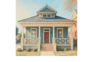 Blue House illustration