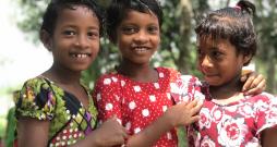 Three girls from Bangladesh
