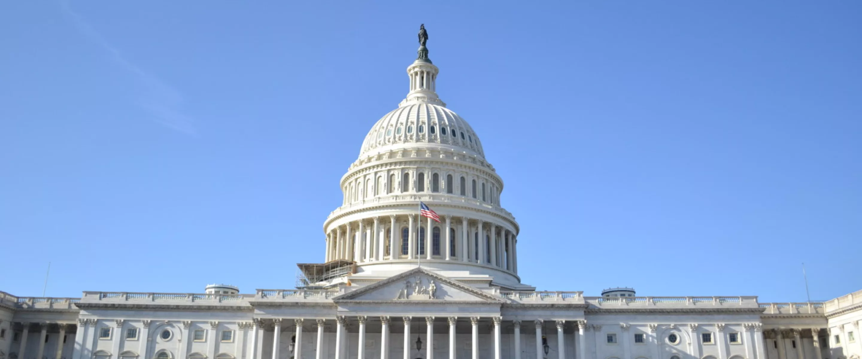 U.S. Capitol Building with blue sky