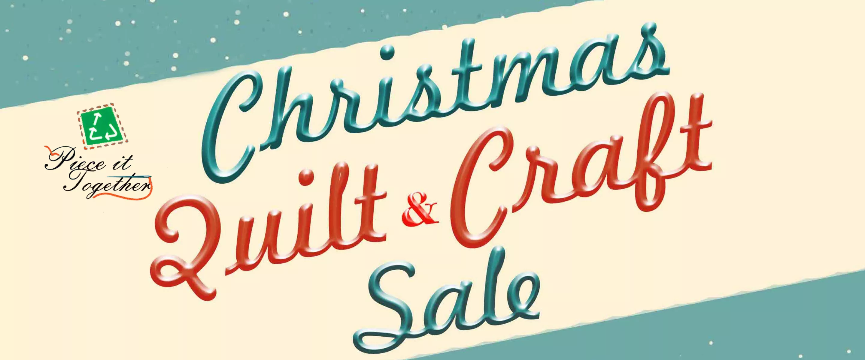 Christmas quilt and craft sale event banner