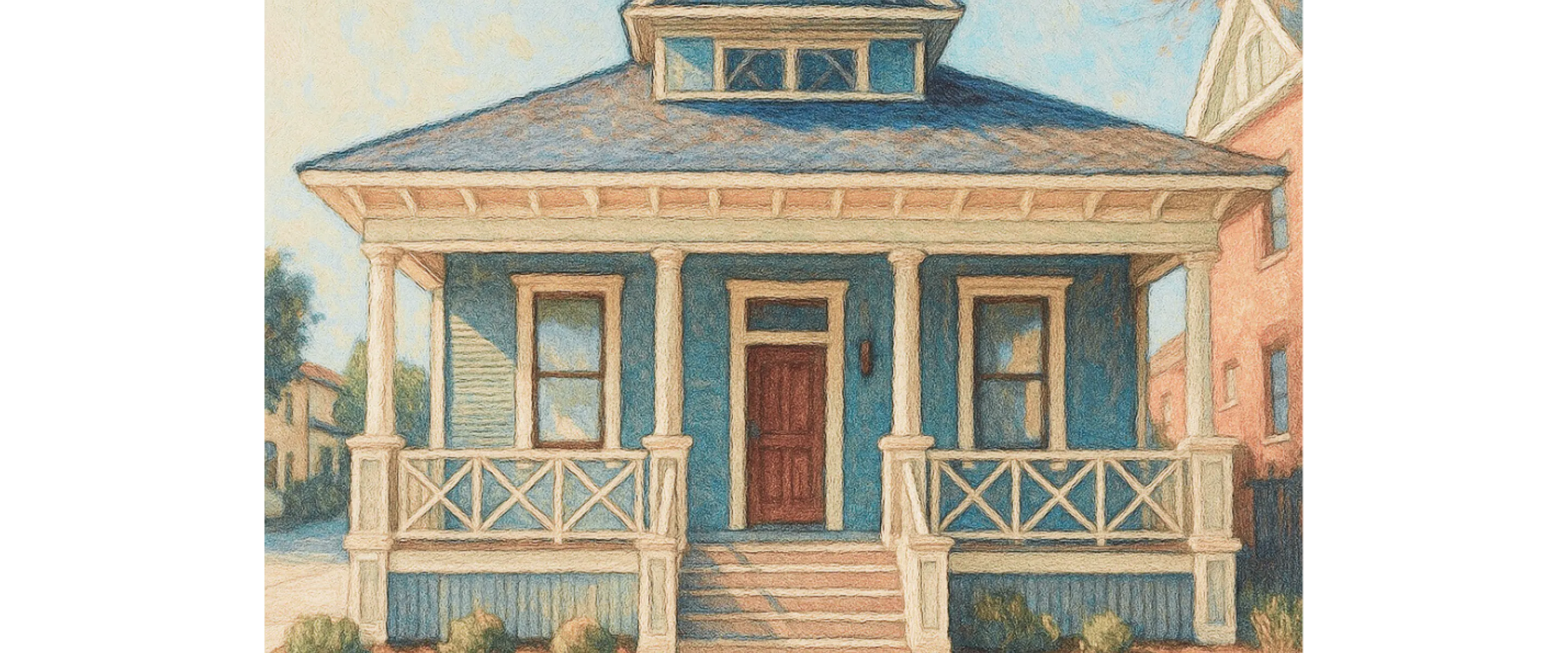 Blue House illustration