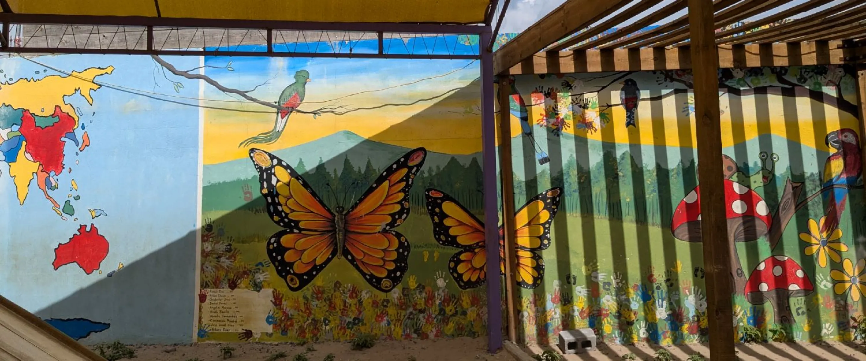 Mural of monarch butterfly