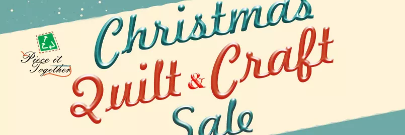 Christmas quilt and craft sale event banner