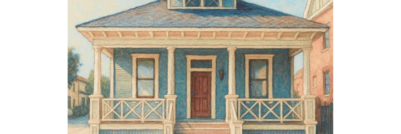 Blue House illustration