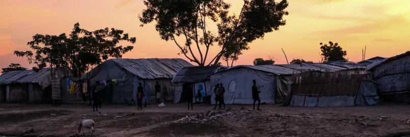 The Rubkona camp for internally displaced people (IDP) spans several square kilometers and is home to thousands of IDPs. People have been displaced by the flooding, and returnees from Sudan have popul